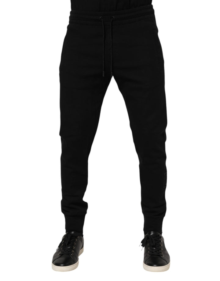 Dolce &amp; Gabbana Black Cotton Men Jogger Sweatpants Pants by Dolce &amp; Gabbana outlet now on sale