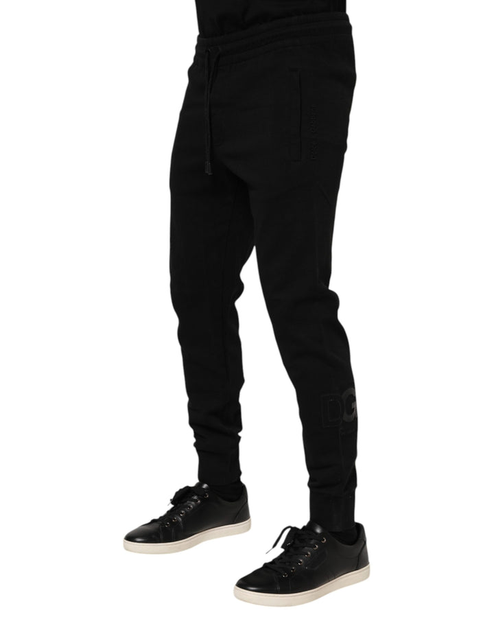 Dolce &amp; Gabbana Black Cotton Men Jogger Sweatpants Pants by Dolce &amp; Gabbana outlet now on sale