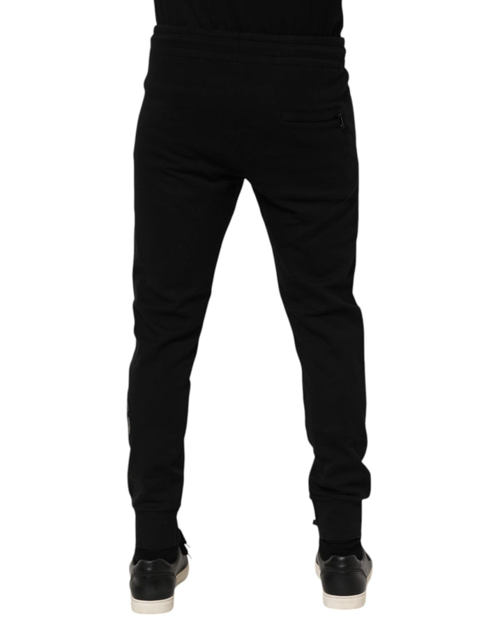 Dolce &amp; Gabbana Black Cotton Men Jogger Sweatpants Pants by Dolce &amp; Gabbana outlet now on sale