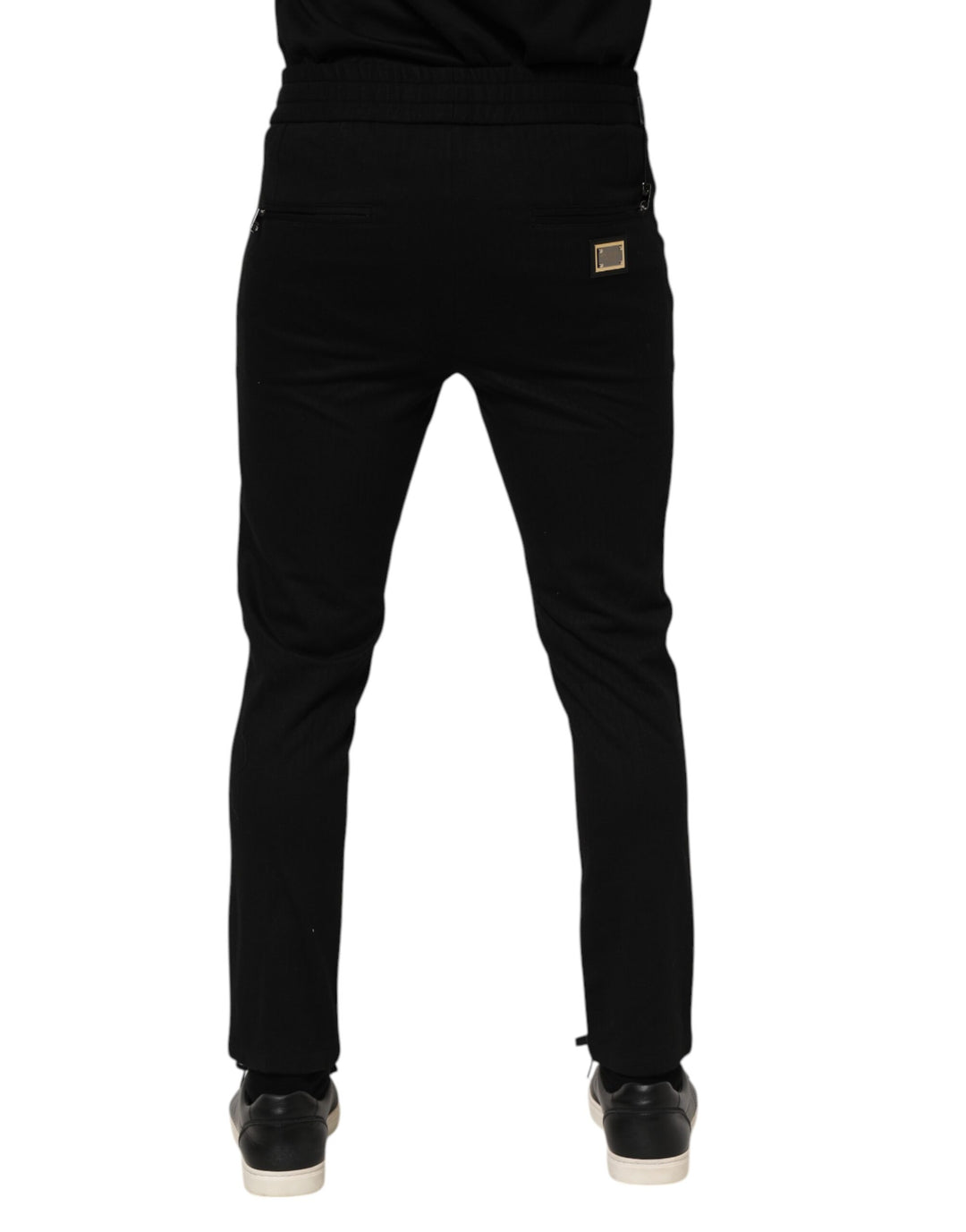 Dolce &amp; Gabbana Black Viscose Drawstring Men Jogger Pants by Dolce &amp; Gabbana outlet now on sale