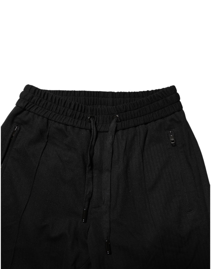 Dolce &amp; Gabbana Black Viscose Drawstring Men Jogger Pants by Dolce &amp; Gabbana outlet now on sale