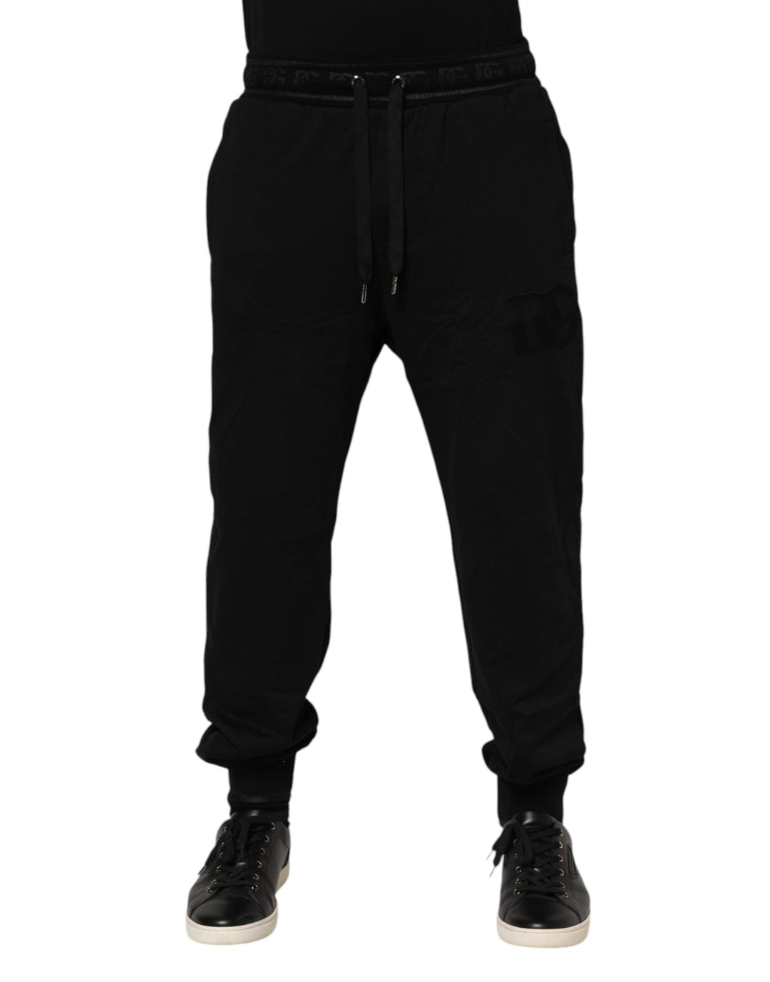 Dolce &amp; Gabbana Black Cotton Drawstring Jogger Pants by Dolce &amp; Gabbana outlet now on sale