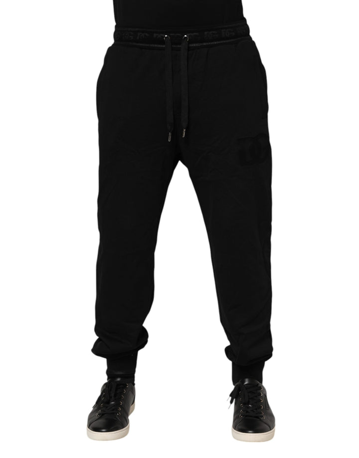 Dolce &amp; Gabbana Black Cotton Drawstring Jogger Pants by Dolce &amp; Gabbana outlet now on sale