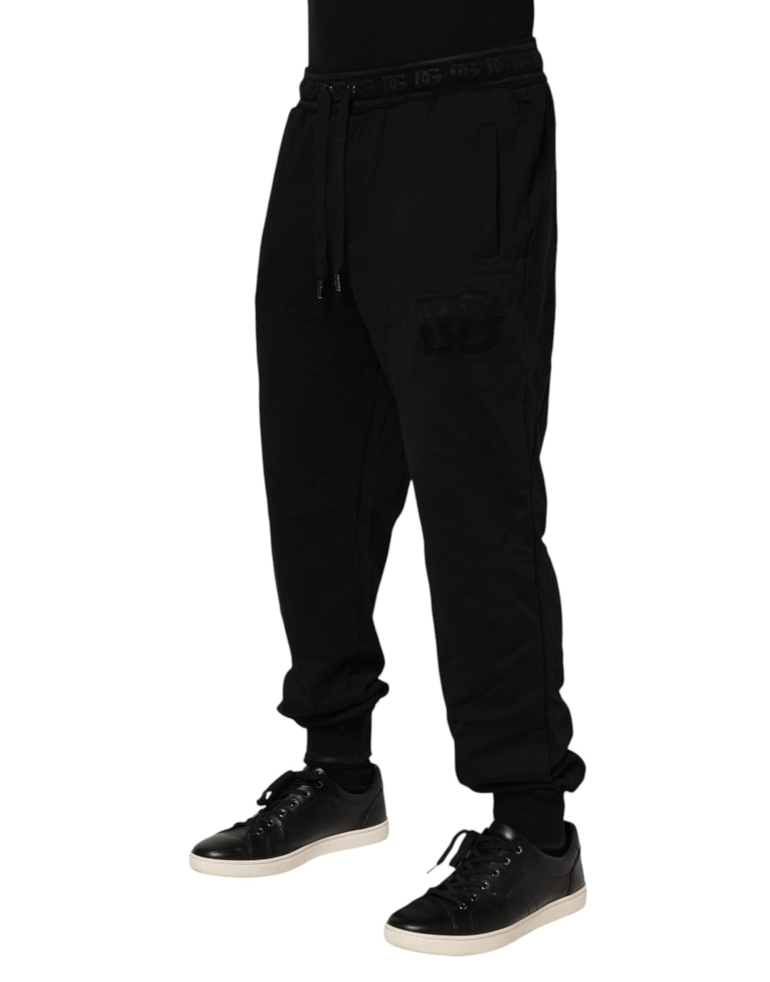 Dolce &amp; Gabbana Black Cotton Drawstring Jogger Pants by Dolce &amp; Gabbana outlet now on sale
