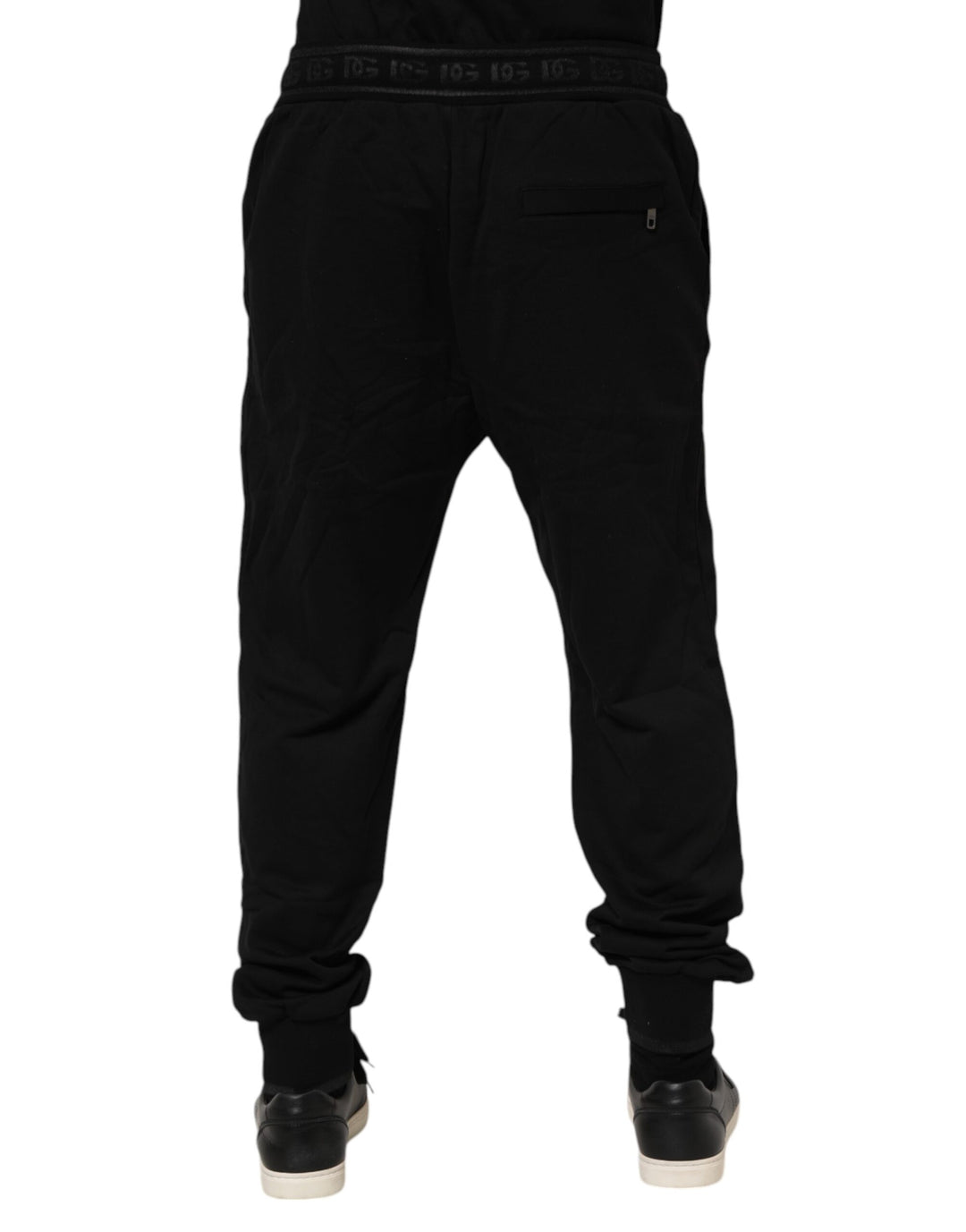 Dolce &amp; Gabbana Black Cotton Drawstring Jogger Pants by Dolce &amp; Gabbana outlet now on sale