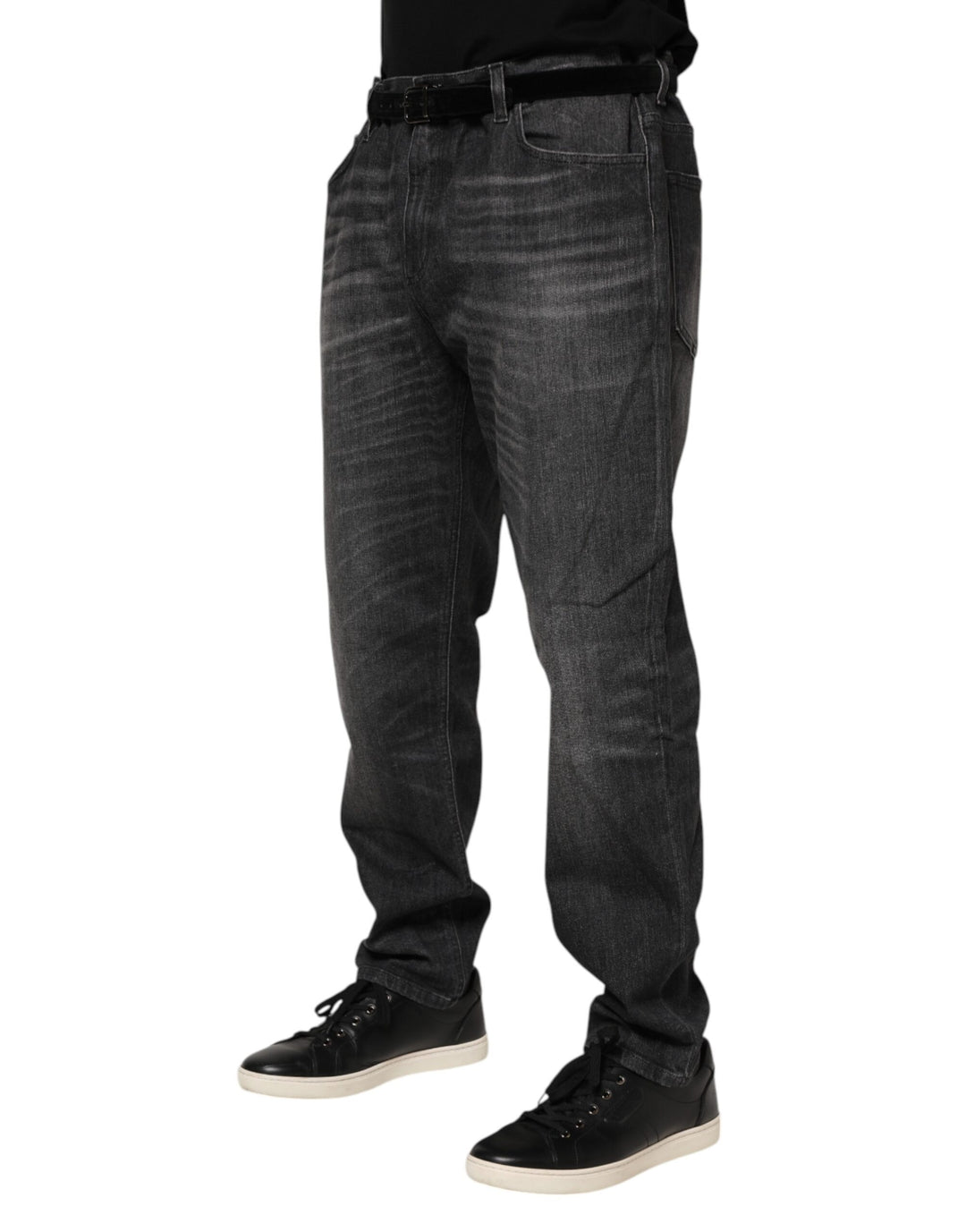 Dolce &amp; Gabbana Sample Sale Dolce &amp; Gabbana Gray Washed Cotton Loose Denim Jeans - | Designer outlet