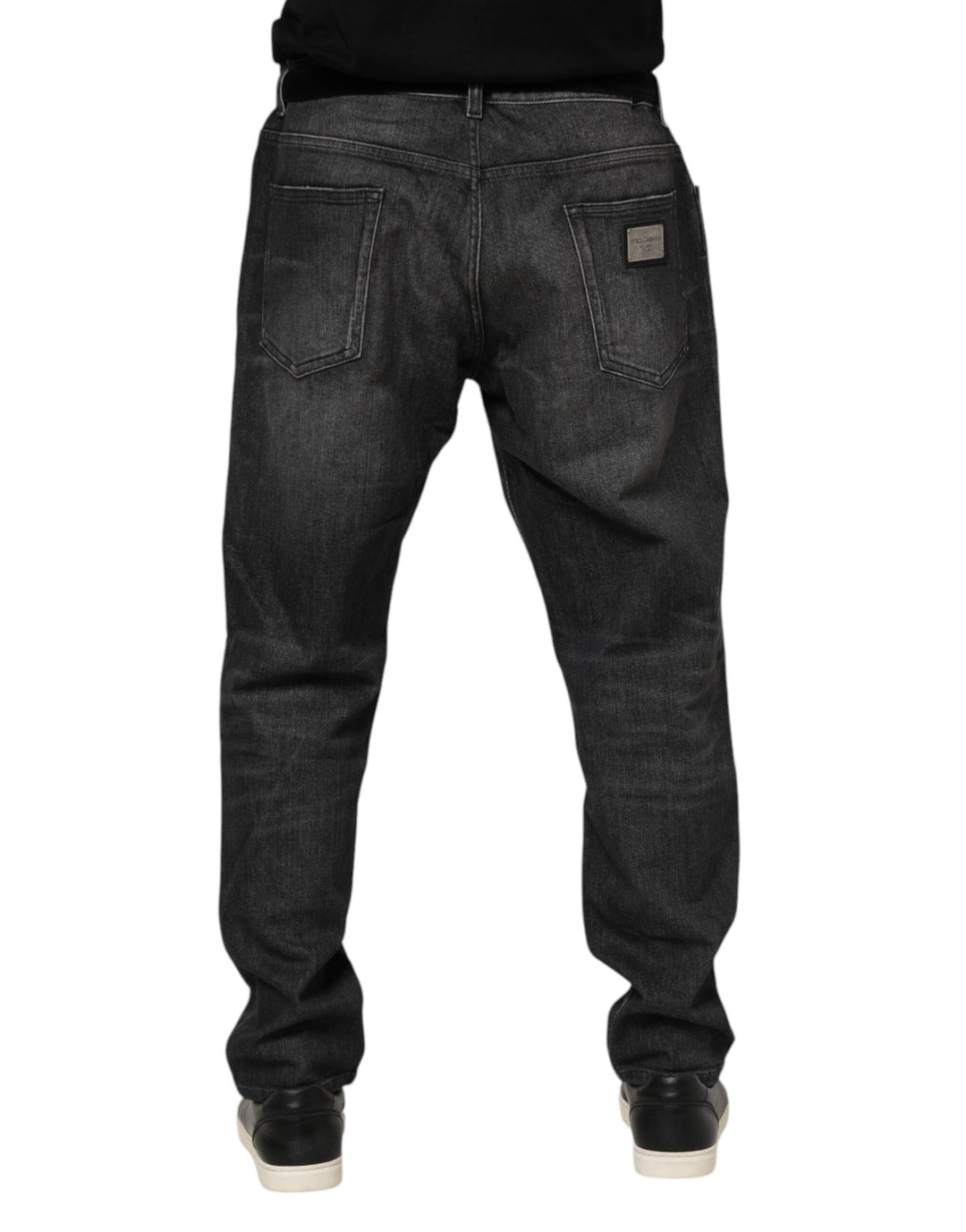 Dolce &amp; Gabbana Sample Sale Dolce &amp; Gabbana Gray Washed Cotton Loose Denim Jeans - | Designer outlet
