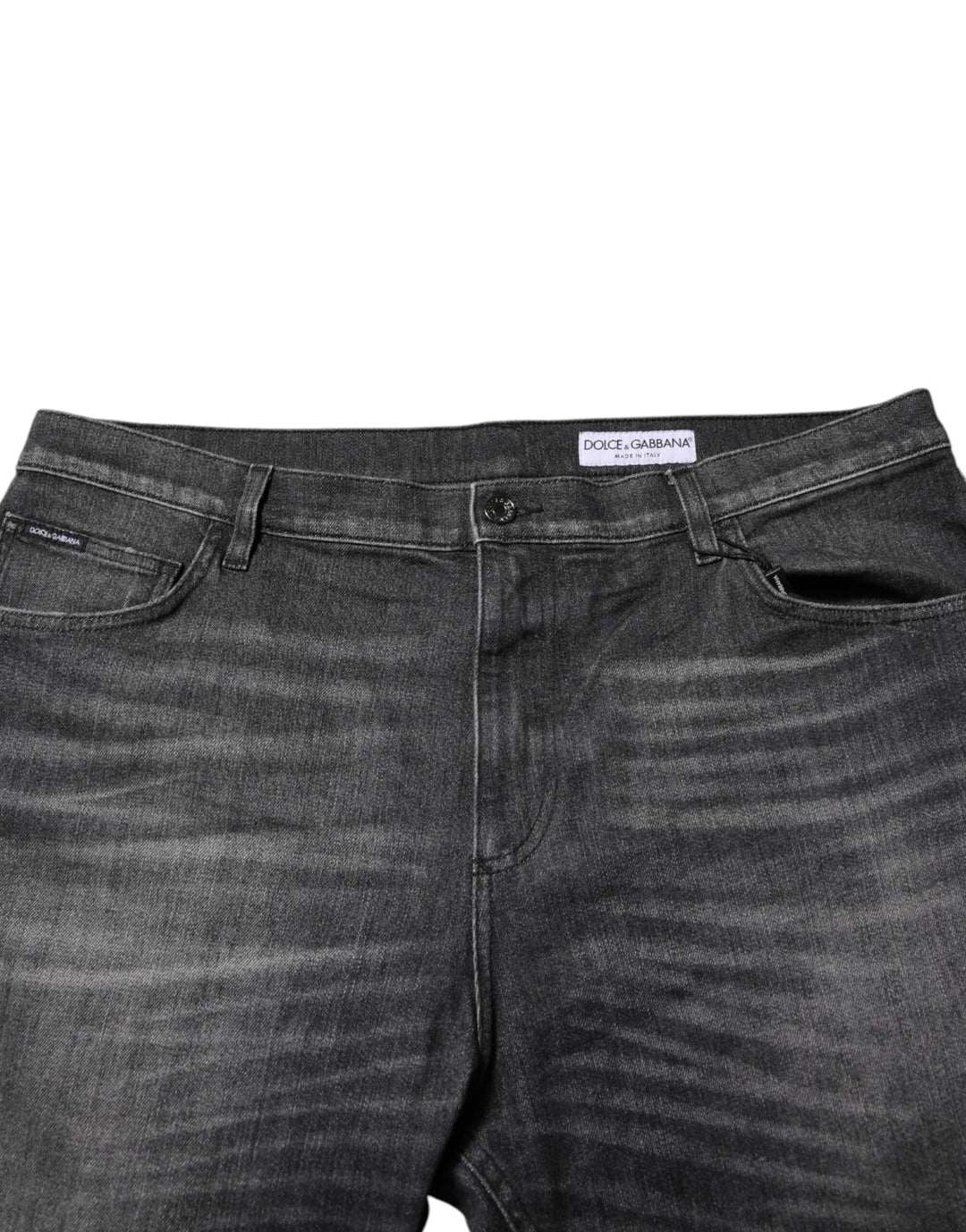 Dolce &amp; Gabbana Sample Sale Dolce &amp; Gabbana Gray Washed Cotton Loose Denim Jeans - | Designer outlet