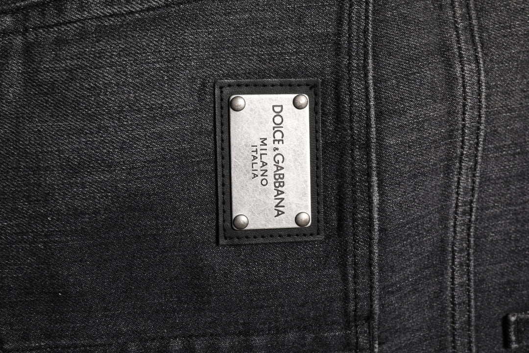 Dolce &amp; Gabbana Sample Sale Dolce &amp; Gabbana Gray Washed Cotton Loose Denim Jeans - | Designer outlet