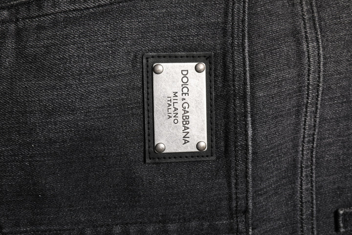 Dolce &amp; Gabbana Sample Sale Dolce &amp; Gabbana Gray Washed Cotton Loose Denim Jeans - | Designer outlet