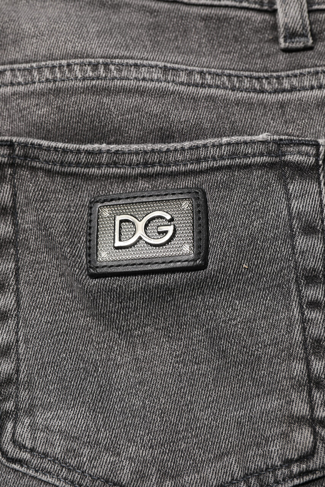 Dolce &amp; Gabbana Sample Sale Dolce &amp; Gabbana Gray Cotton Logo Plaque Men Denim Jeans - | Designer outlet