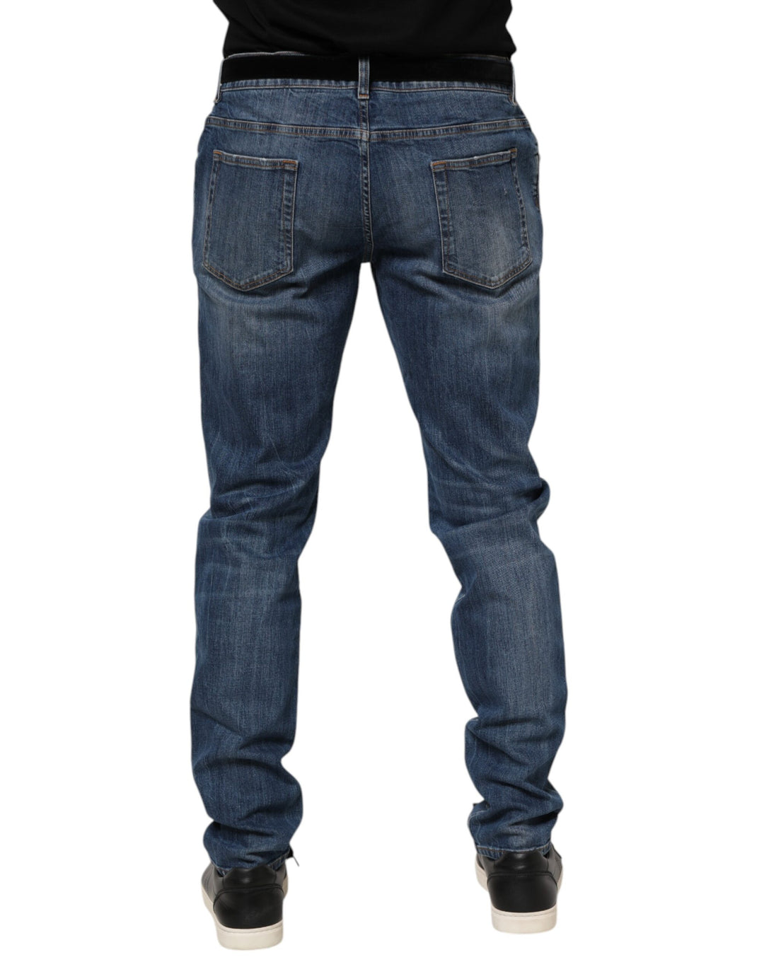 Dolce &amp; Gabbana Sample Sale Dolce &amp; Gabbana Blue Logo Embroidery Denim Jeans - | Designer outlet