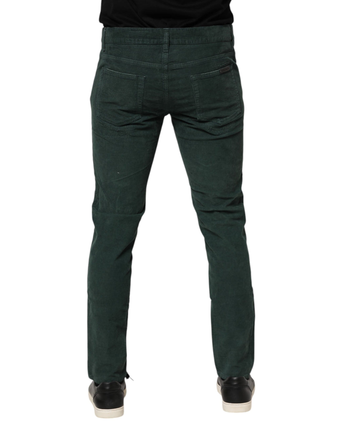 Dolce &amp; Gabbana Sample Sale Dolce &amp; Gabbana Green Cotton Corduroy Skinny Pants - | Designer outlet