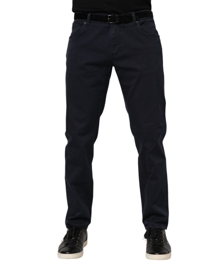 Dolce &amp; Gabbana Sample Sale Dolce &amp; Gabbana Blue Cotton Tapered Denim Jeans - | Designer outlet