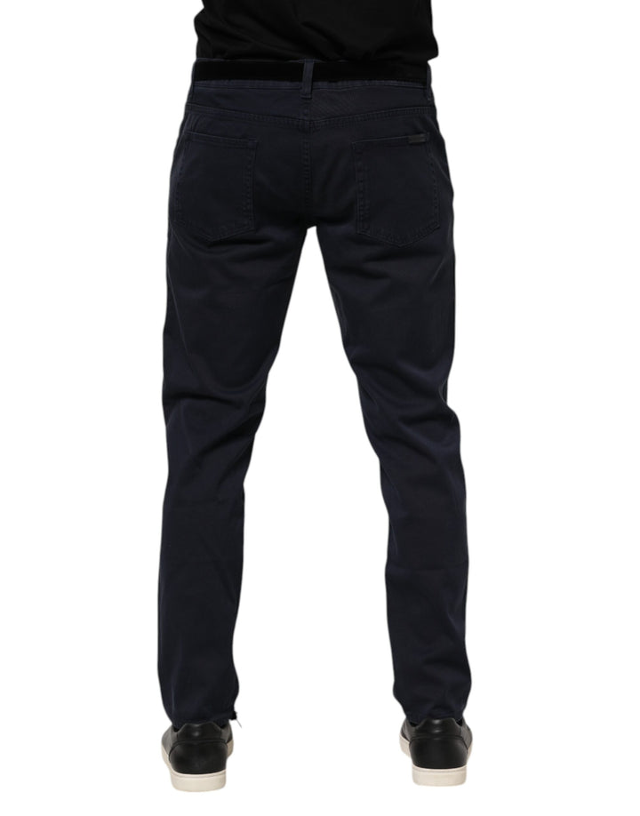 Dolce &amp; Gabbana Sample Sale Dolce &amp; Gabbana Blue Cotton Tapered Denim Jeans - | Designer outlet