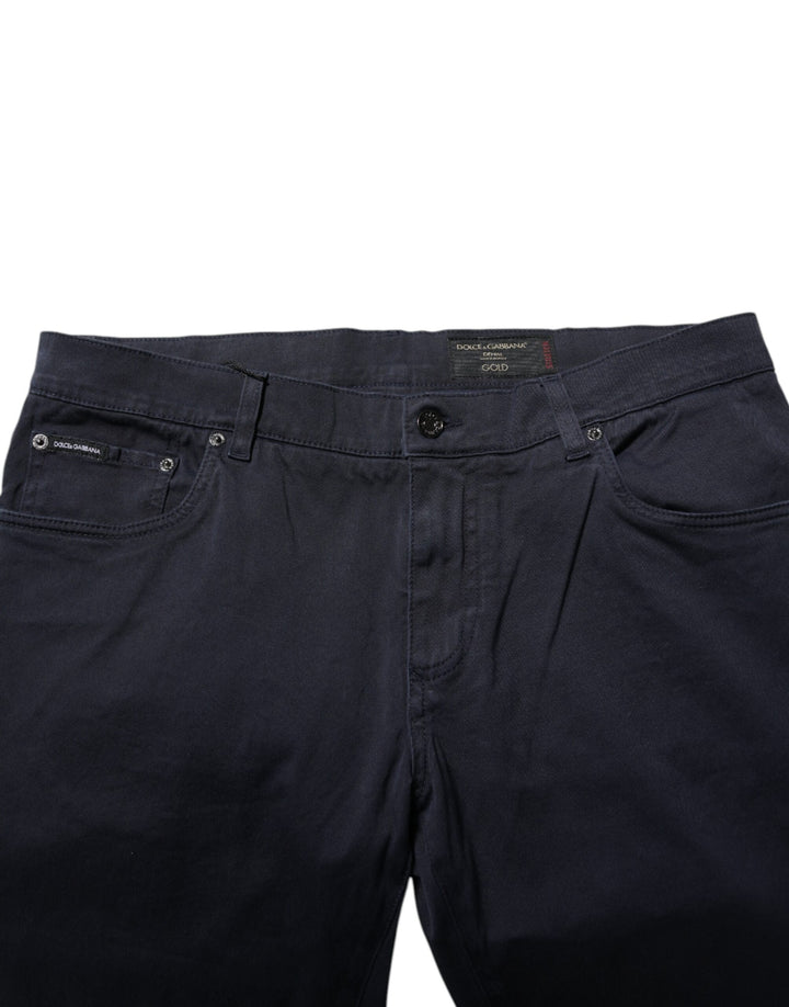 Dolce &amp; Gabbana Sample Sale Dolce &amp; Gabbana Blue Cotton Tapered Denim Jeans - | Designer outlet
