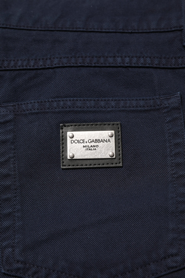 Dolce &amp; Gabbana Sample Sale Dolce &amp; Gabbana Black Cotton Tapered Denim Jeans - | Designer outlet