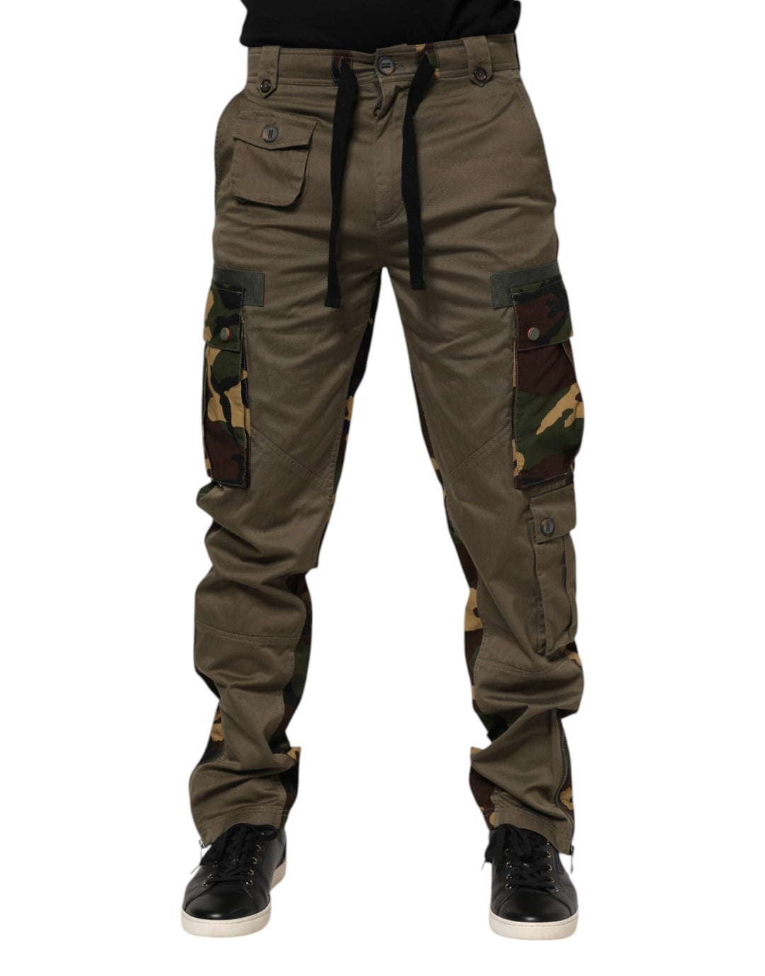 Dolce &amp; Gabbana Sample Sale Dolce &amp; Gabbana Brown Cotton Camouflage Cargo Pants - | Designer outlet