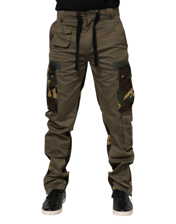 Dolce &amp; Gabbana Sample Sale Dolce &amp; Gabbana Brown Cotton Camouflage Cargo Pants - | Designer outlet