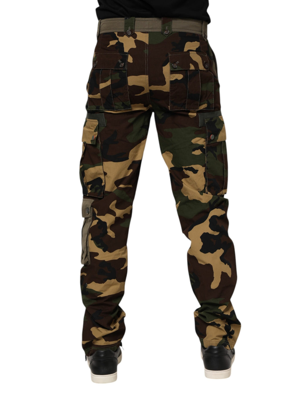 Dolce &amp; Gabbana Sample Sale Dolce &amp; Gabbana Brown Cotton Camouflage Cargo Pants - | Designer outlet