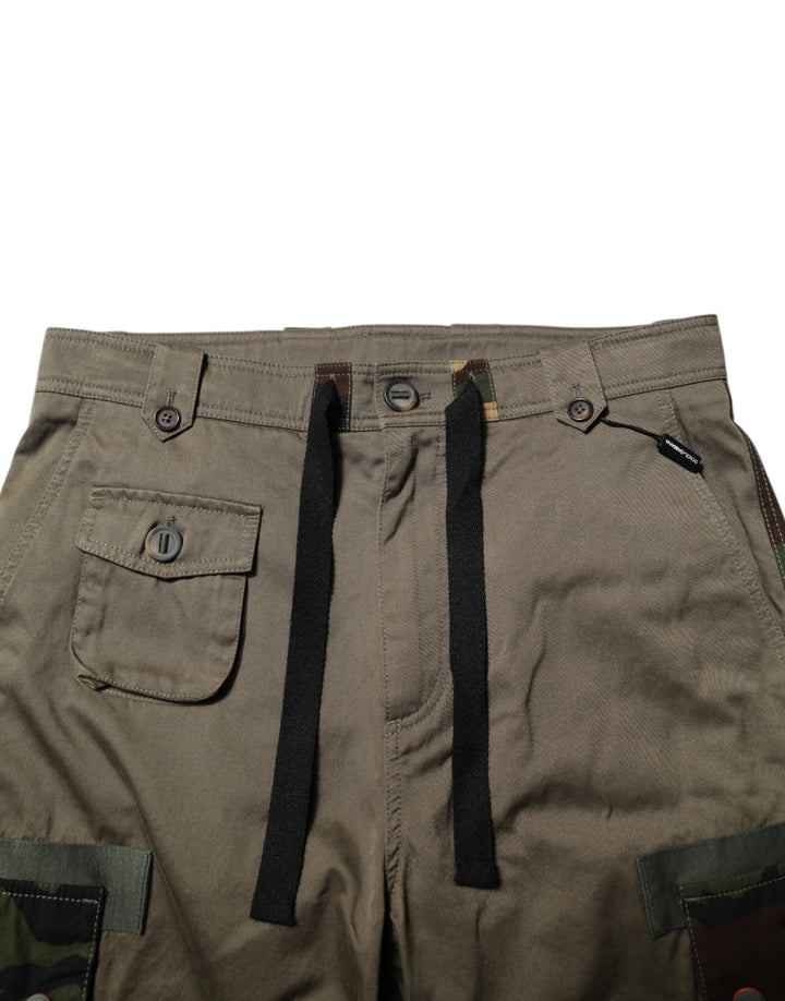 Dolce &amp; Gabbana Sample Sale Dolce &amp; Gabbana Brown Cotton Camouflage Cargo Pants - | Designer outlet