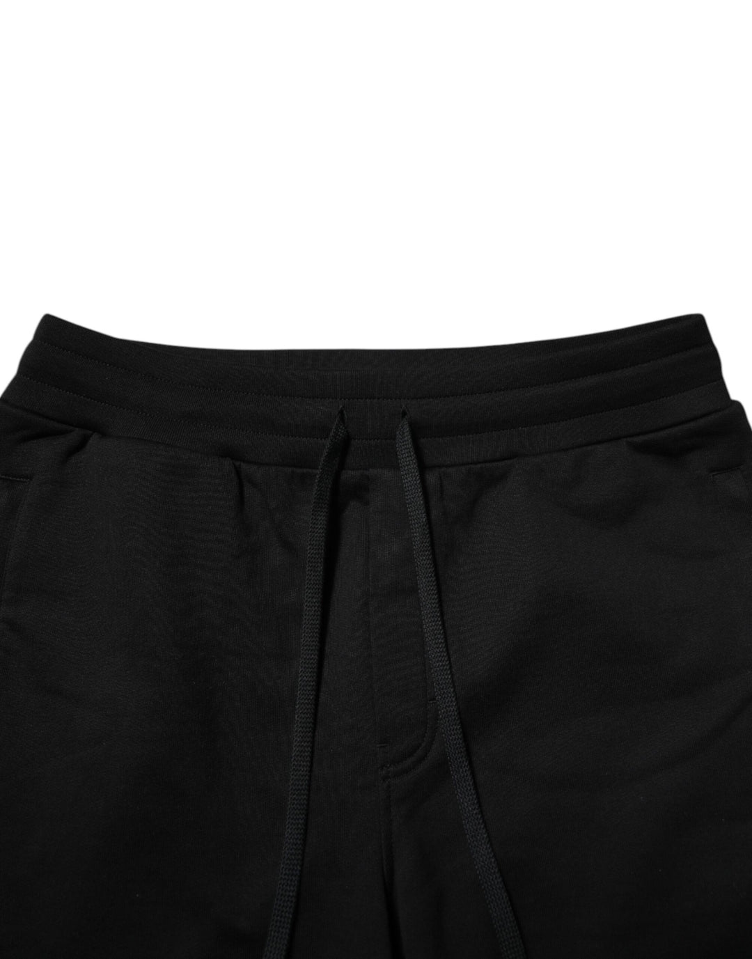 Dolce &amp; Gabbana Sample Sale Dolce &amp; Gabbana Black Cotton Logo Tape Men Jogger Pants - | Designer outlet