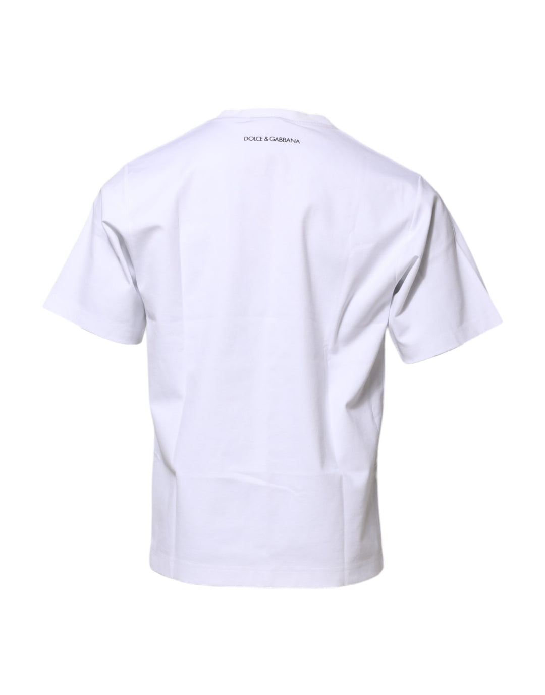 Dolce &amp; Gabbana Sample Sale Dolce &amp; Gabbana White Cotton Crew Neck Graphic Print T-shirt - | Designer outlet