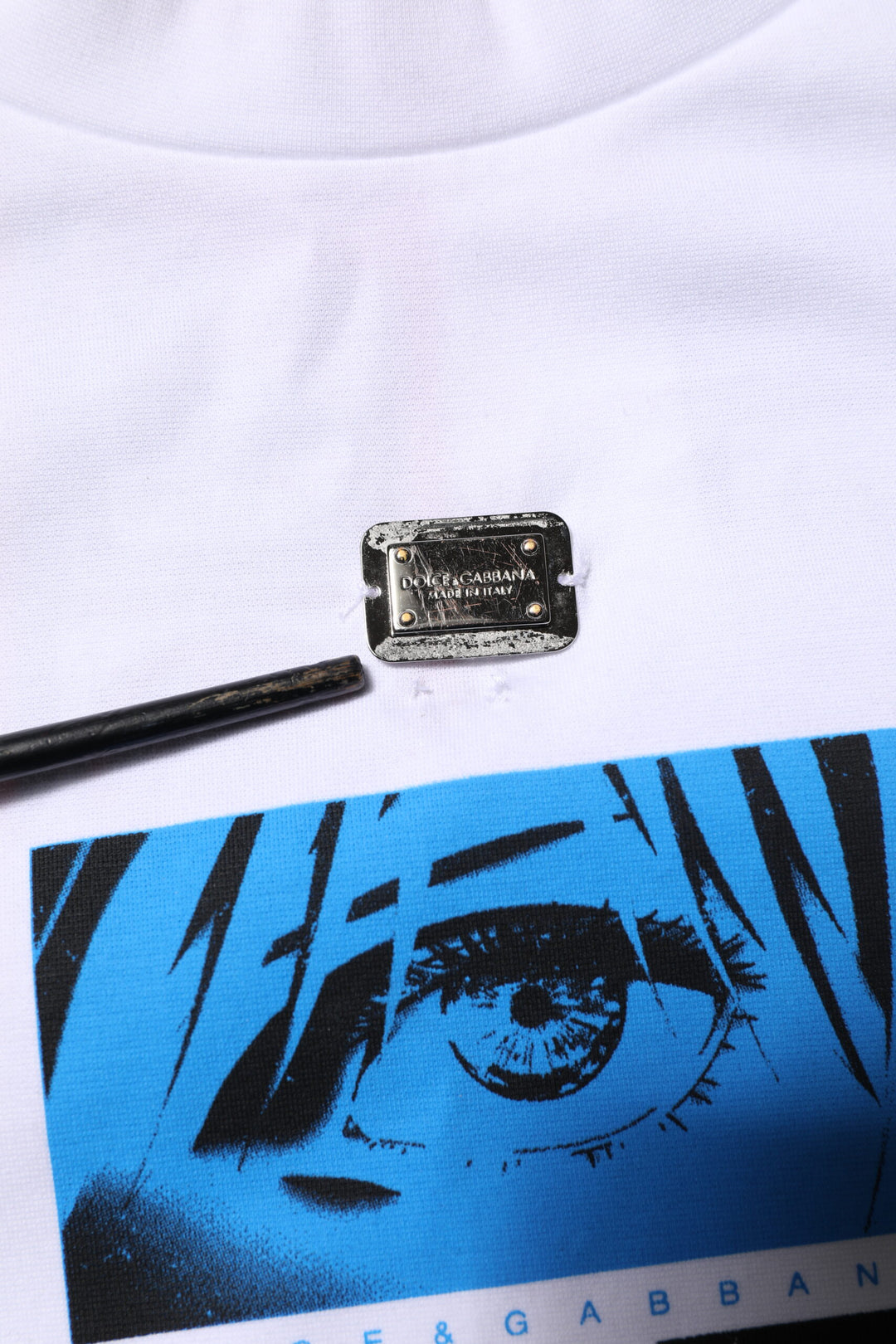 Dolce &amp; Gabbana Sample Sale Dolce &amp; Gabbana White Cotton Crew Neck Graphic Print T-shirt - | Designer outlet