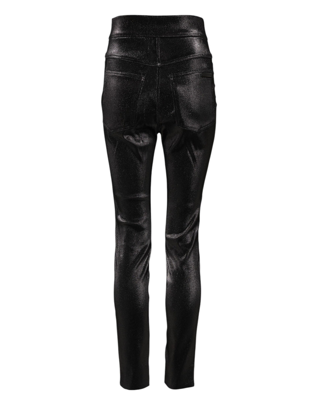 Dolce &amp; Gabbana Sample Sale Dolce &amp; Gabbana Black Cotton Stretch Silver Lurex Thread Pants - | Designer outlet