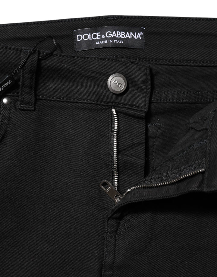 Dolce &amp; Gabbana Sample Sale Dolce &amp; Gabbana Black Cotton Stretch Slim Fit Denim Jeans - | Designer outlet