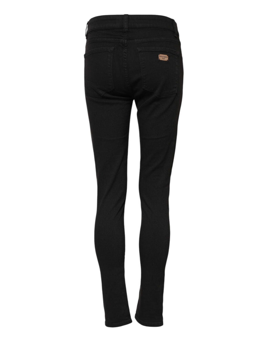 Dolce &amp; Gabbana Sample Sale Dolce &amp; Gabbana Black Cotton Skinny Mid Waist Denim Jeans - | Designer outlet