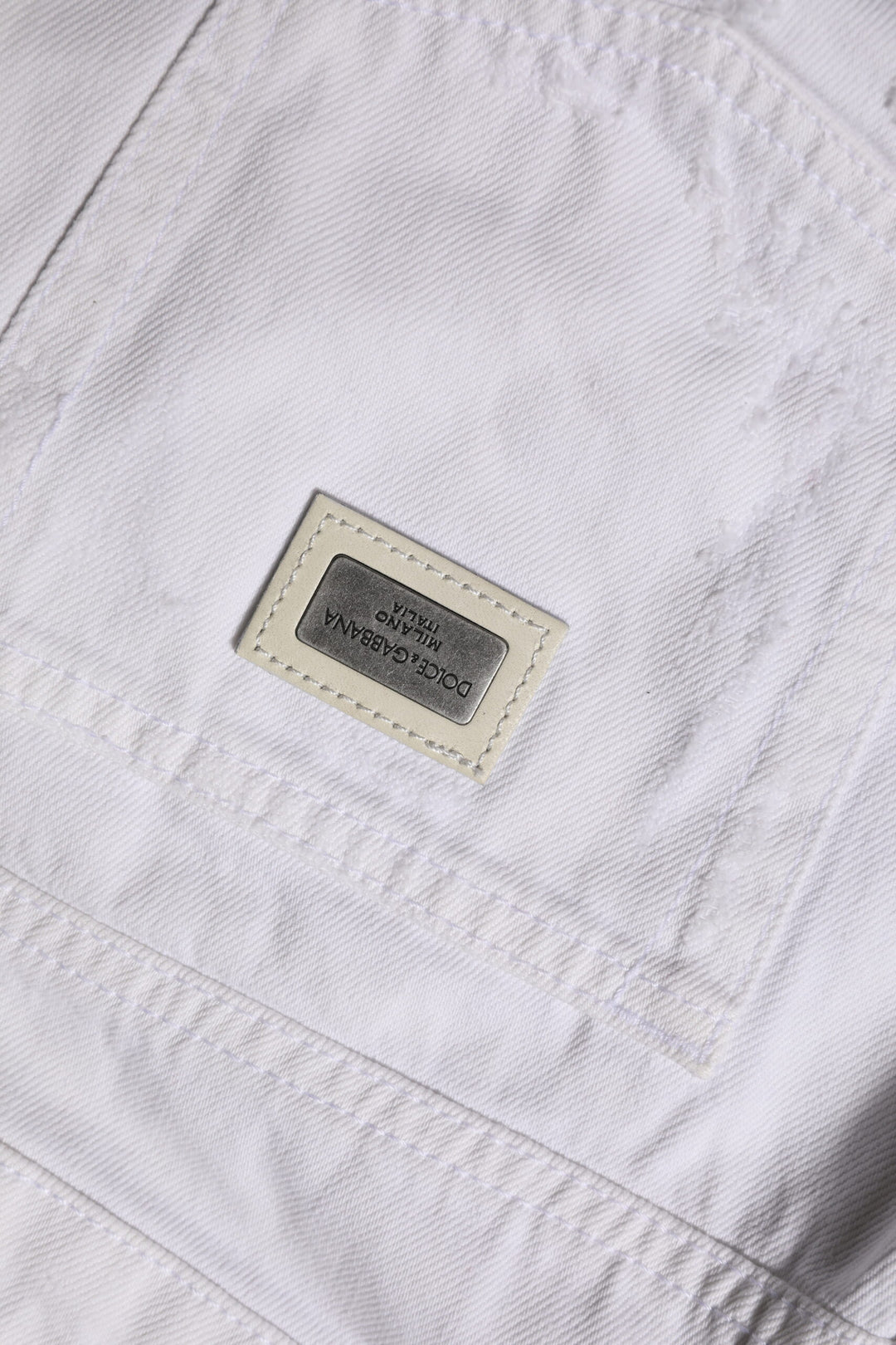 Dolce &amp; Gabbana Sample Sale Dolce &amp; Gabbana White Cotton Mid Waisted Women Denim Jeans - | Designer outlet