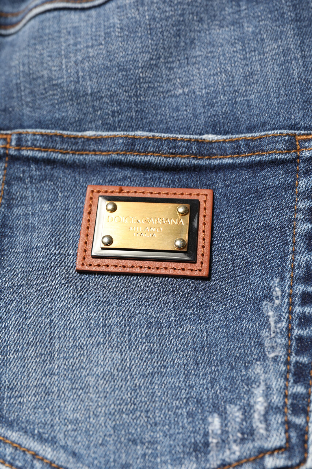 Dolce &amp; Gabbana Sample Sale Dolce &amp; Gabbana Blue Rhinestone Embellished Denim Jeans - | Designer outlet