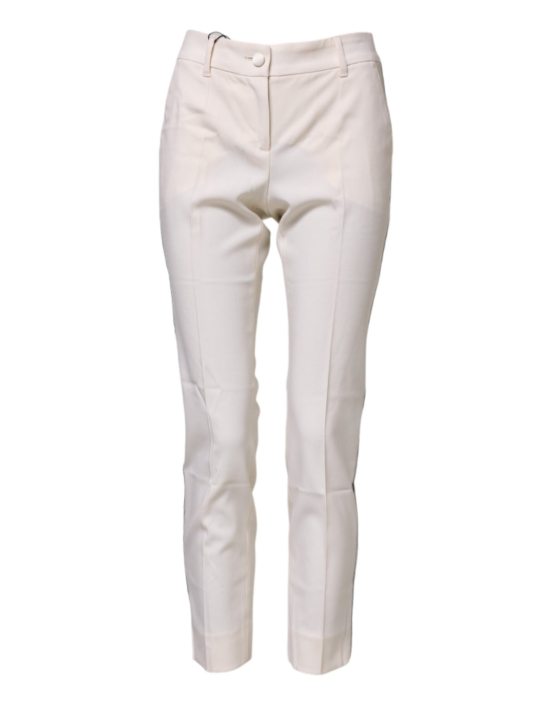 Dolce &amp; Gabbana Sample Sale Dolce &amp; Gabbana White Wool Tapered High Waist Pants - | Designer outlet