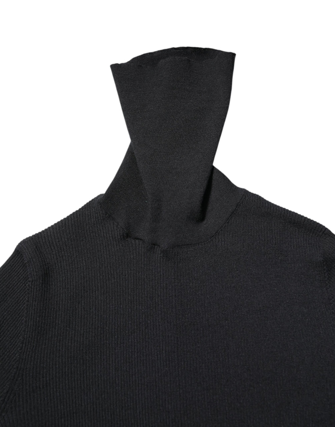 Dolce & Gabbana Black Cashmere Turtleneck Knitted Blouse Top