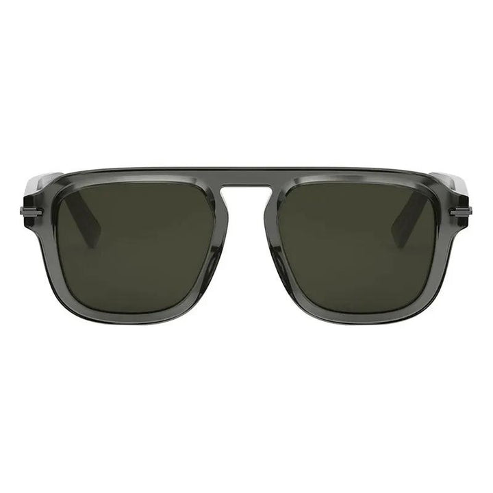 Dior Sunglasses Square Full Rim, Grey Frame And Green Lens