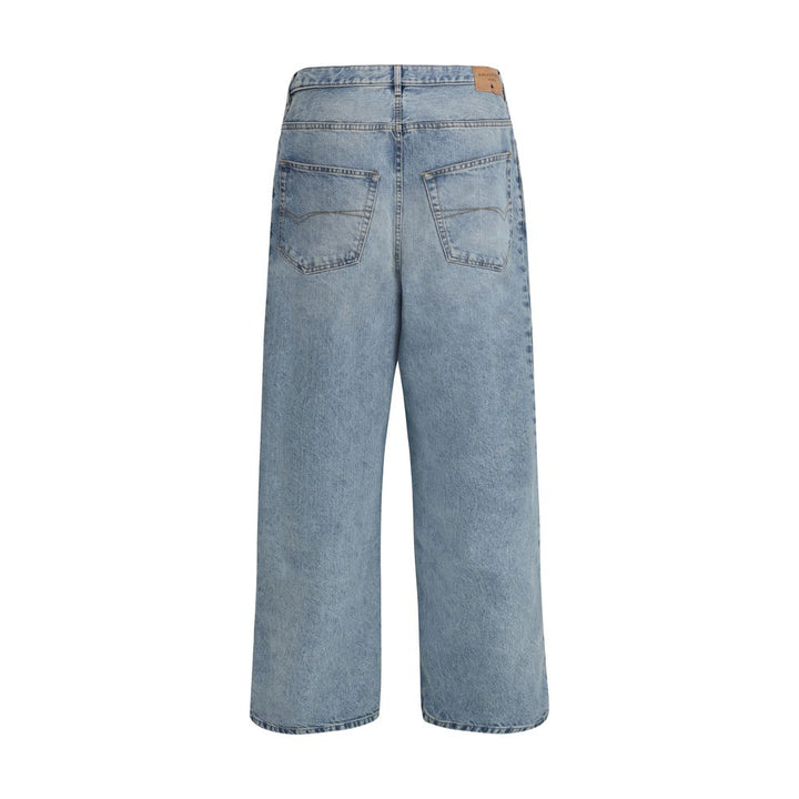 Balenciaga Light Blue Cotton Relaxed Fit Jeans
