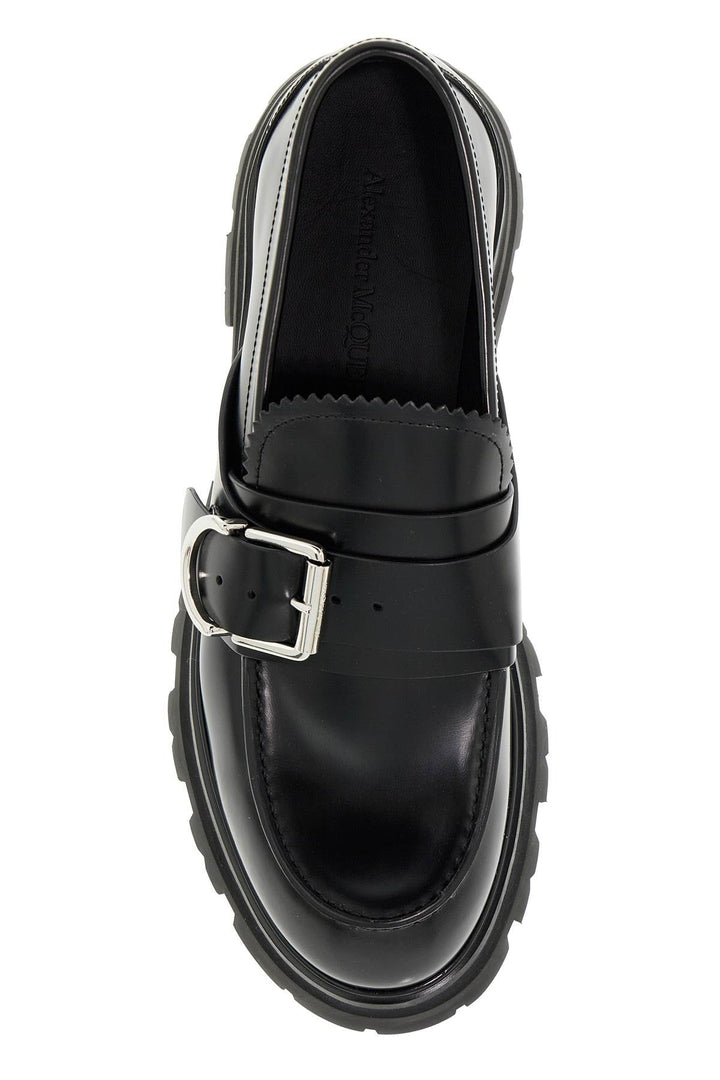 Alexander Mcqueen Brushed Leather Wander Loafers For