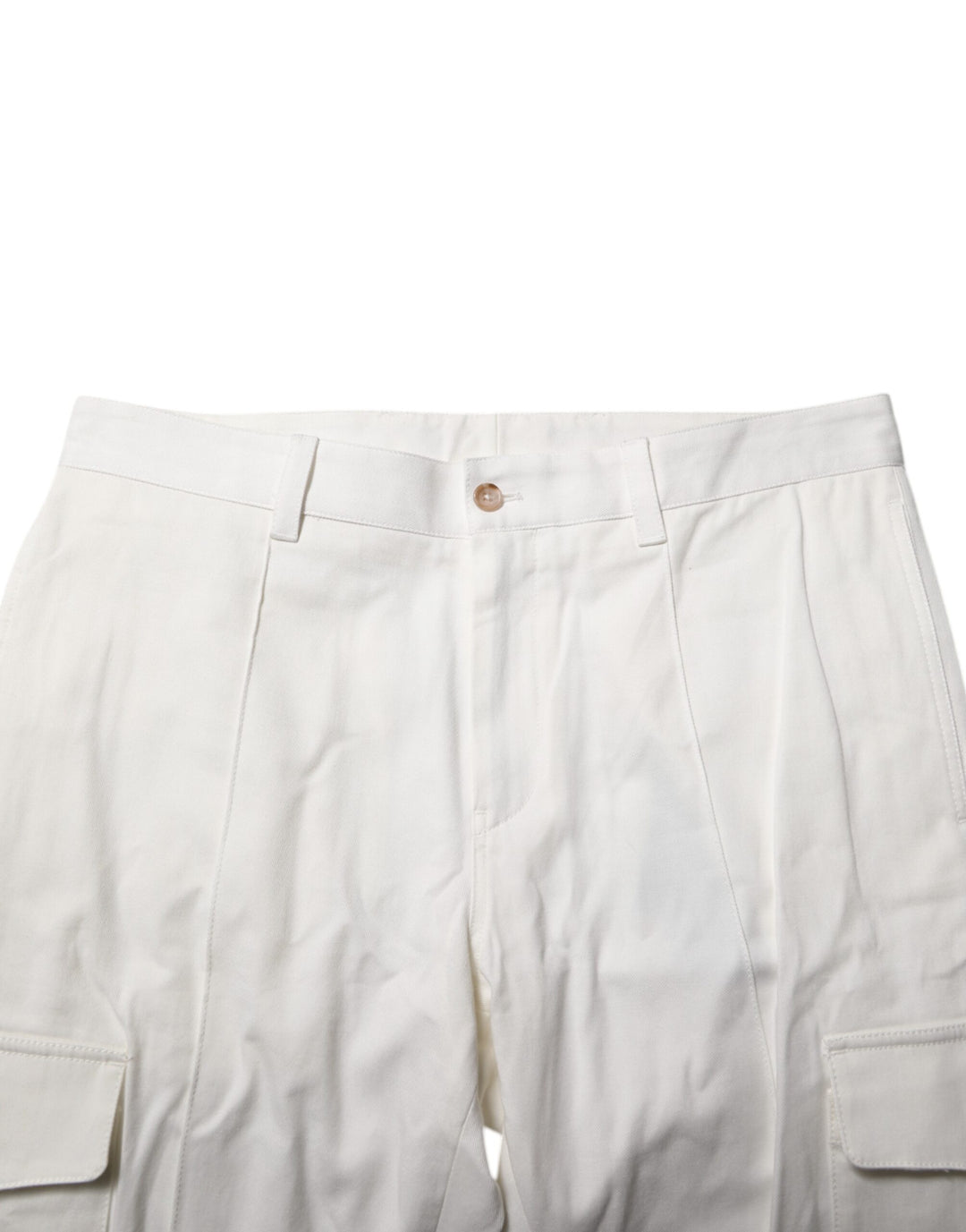 Dolce &amp; Gabbana Sample Sale Dolce &amp; Gabbana White Cotton Jogger Cargo Skinny Men Pants - | Designer outlet