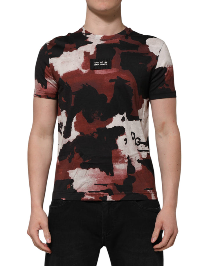 Dolce &amp; Gabbana Sample Sale Dolce &amp; Gabbana Multicolor Camouflage Men Crew Neck T-shirt - | Designer outlet