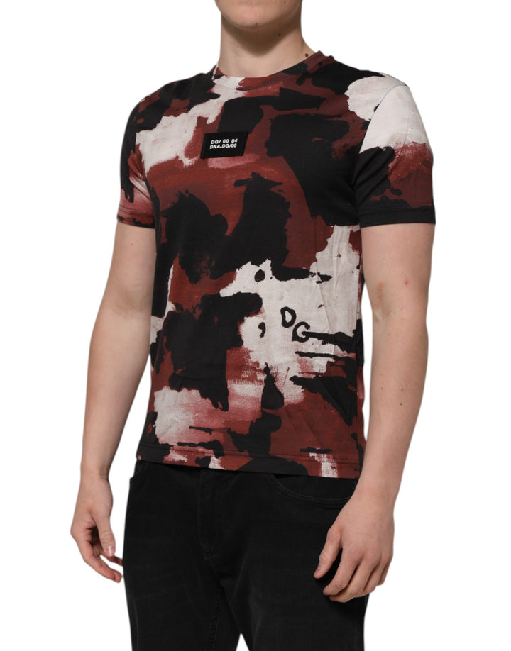 Dolce &amp; Gabbana Sample Sale Dolce &amp; Gabbana Multicolor Camouflage Men Crew Neck T-shirt - | Designer outlet