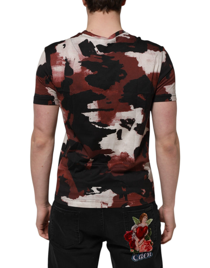 Dolce &amp; Gabbana Sample Sale Dolce &amp; Gabbana Multicolor Camouflage Men Crew Neck T-shirt - | Designer outlet