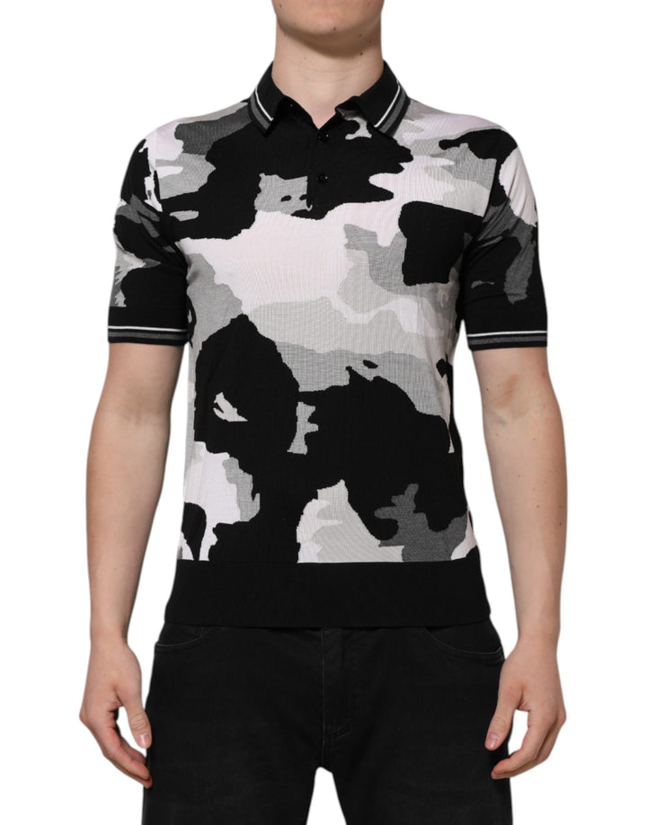 Dolce &amp; Gabbana Sample Sale Dolce &amp; Gabbana Multicolor Camouflage Collared Polo T-shirt - | Designer outlet