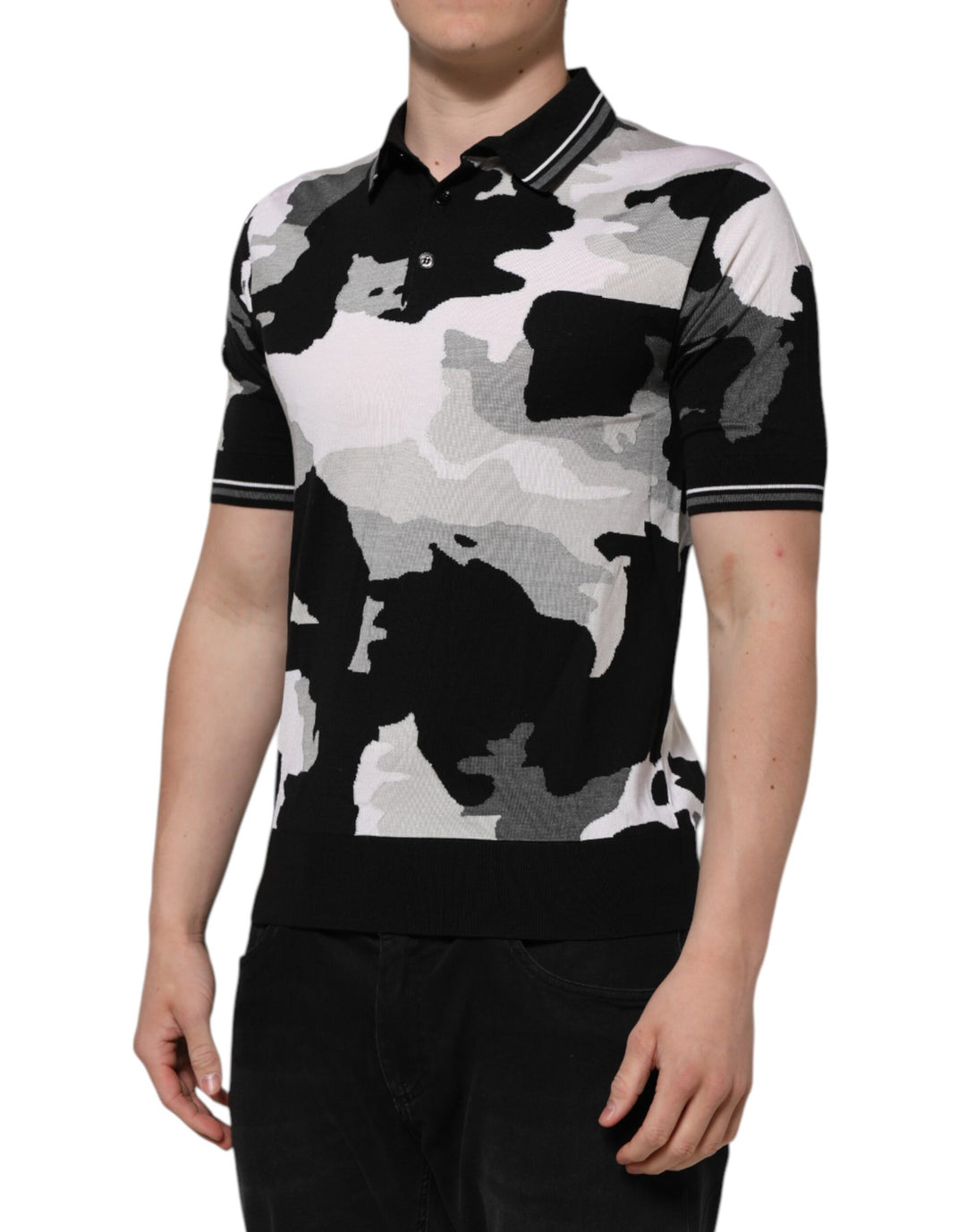 Dolce &amp; Gabbana Multicolor Camouflage Collared Polo T-shirt by Dolce &amp; Gabbana outlet now on sale
