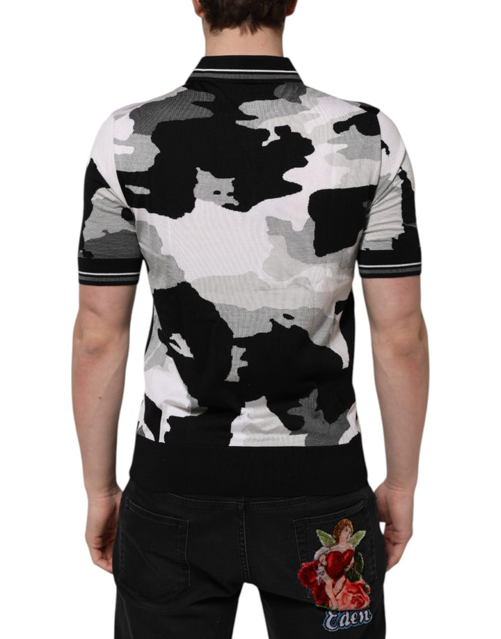 Dolce &amp; Gabbana Multicolor Camouflage Collared Polo T-shirt by Dolce &amp; Gabbana outlet now on sale