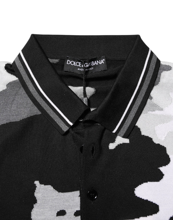 Dolce &amp; Gabbana Sample Sale Dolce &amp; Gabbana Multicolor Camouflage Collared Polo T-shirt - | Designer outlet