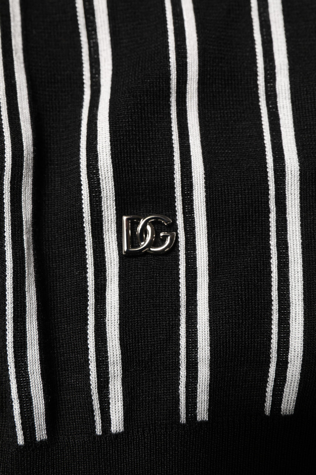 Dolce &amp; Gabbana Black White Stripes Collared Polo T-shirt by Dolce &amp; Gabbana outlet now on sale