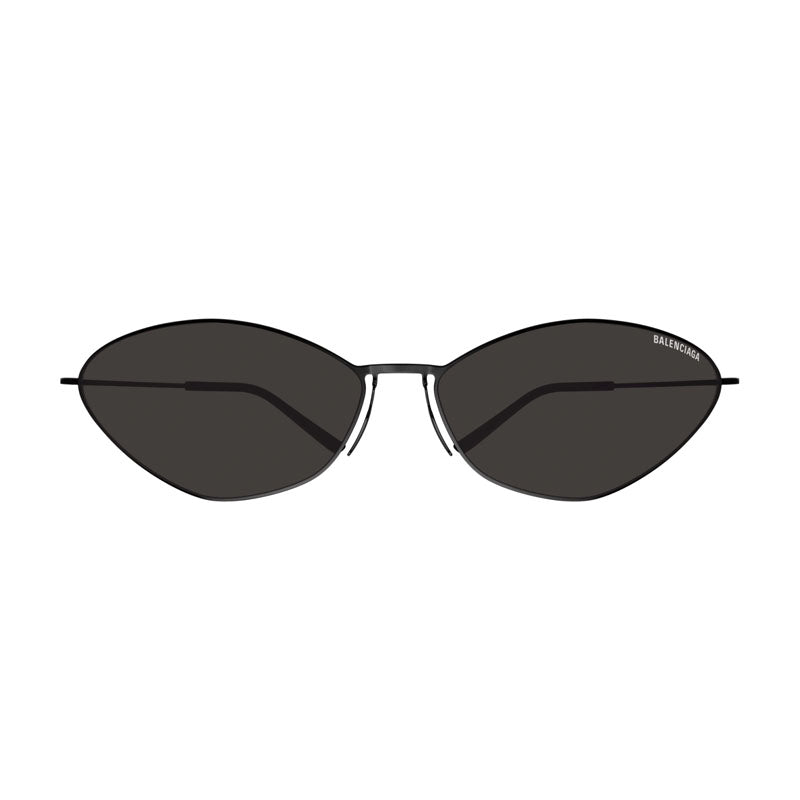 Balenciaga Sunglasses Cat Eye Full Rim, Black Frame and Grey Lens BB0350S001