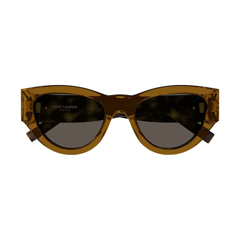 Saint Laurent Sunglasses Cat Eye Full Rim, Transparent Brown/Havana Frame and Brown Lens SLM94/F008