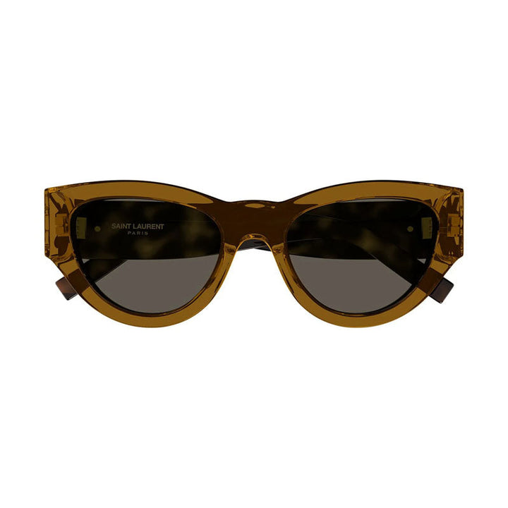 Saint Laurent Sunglasses Cat Eye Full Rim, Transparent Brown/Havana Frame and Brown Lens SLM94/F008